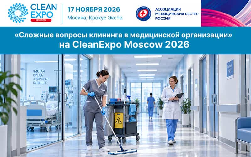 "Сложные вопросы клининга в медицинской организации", конференция в рамках выставки CleanExpo Moscow 2026, 17 ноября, Москва