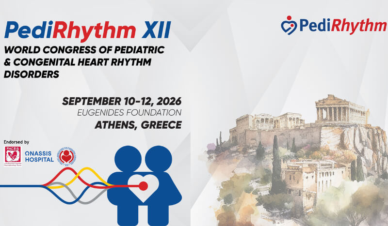 PediRhythm XII, Всемирный конгресс по нарушениям сердечного ритма у детей и пациентов с врожденными пороками сердца, 10-12 сентября, Афины