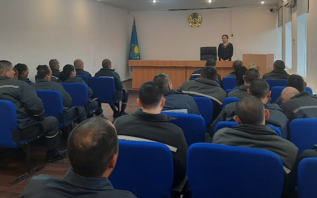 Проведен семинар среди осужденного контингента учреждения №64 ДУИС по г. Астаны