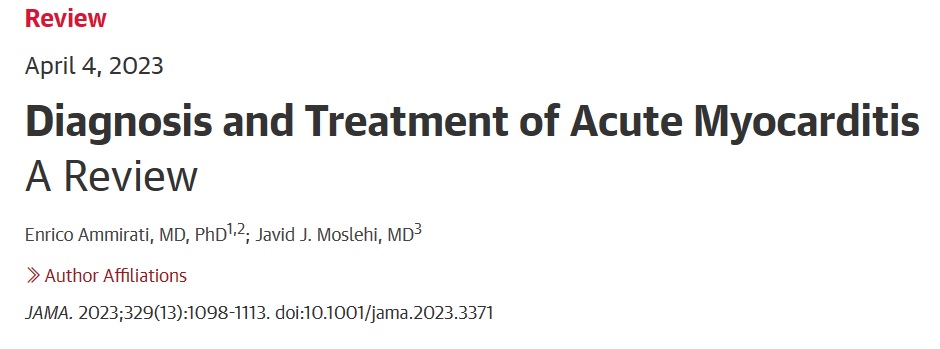Диагностика и лечение острого миокардита (JAMA, апрель 2023) > MedElement