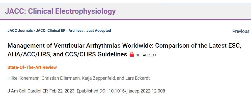 Лечение желудочковых аритмий во всём мире (JACC: Clinical ...