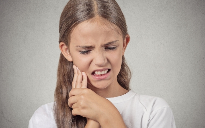 Toothache in a child
